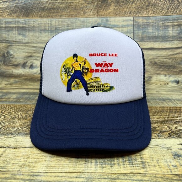 Kung Fu Way Of The Dragon Unisex Trucker Hat Navy Snapback Karate Baseball Cap - Picture 2 of 5